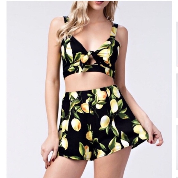 Pants - Lemonade Crop Top Set